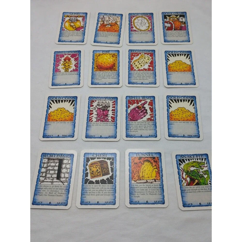 Talisman Third Edition Dungeon Of Doom Set Of Small Cards
